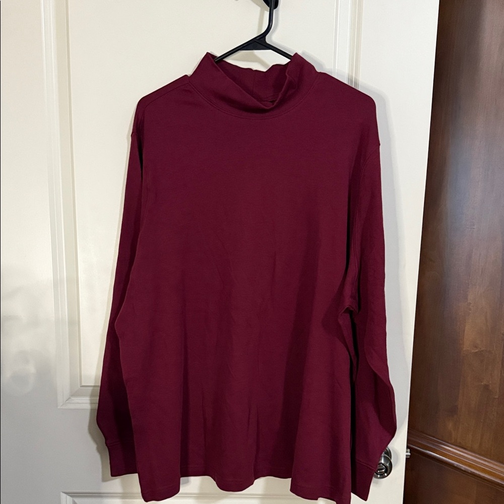 Lands' End Women's Maroon Long Sleeve Sweatshirt